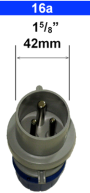 16a galvanic isolator connector with dimensions. You must have the right isolator to match your marinas mains supply and your boats electrical input sockets or the connections won't fit