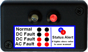 Galvanic isolator zinc saver with remote status monitor display. Display shows when there is earth leakage present. 