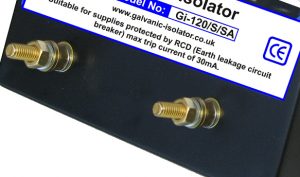 galvanic isolator zinc saver connection detail. Shows connections. Zinc saver connections to fault indicator