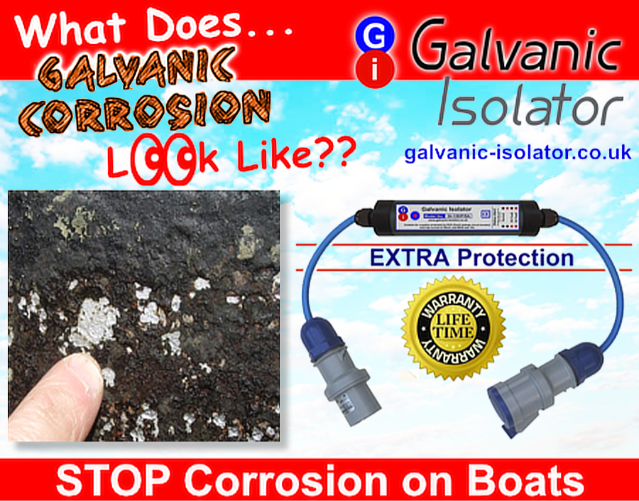 What does galvanic corrosion look like
