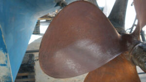 propeller turned pink galvanic corrosion