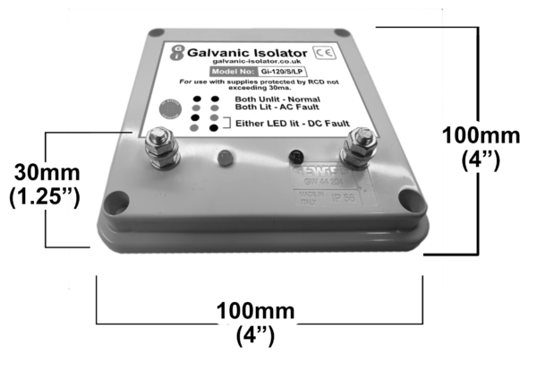 wire in galvanic isolator dimensions